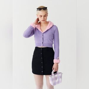 Lazy Oaf Esther Loves You Fluffy Bunny Cardigan